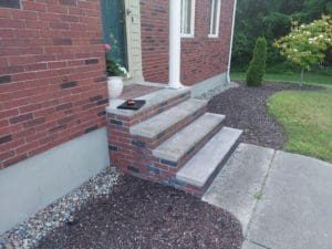 Exterior steps prior to Albert R. Gamache & Son, Carpenters & Builders, Inc. servicing the home