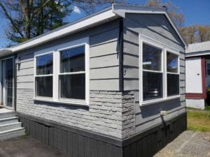 Windows of trailer home addition