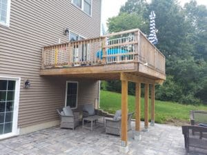 Deck prior to remodeling by Albert R. Gamache & Son, Carpenters & Builders, Inc.
