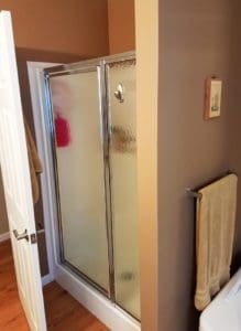 Remodeled shower for bathroom